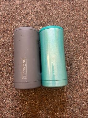 BrüMate Insulated Can Cooler - Gray & Teal